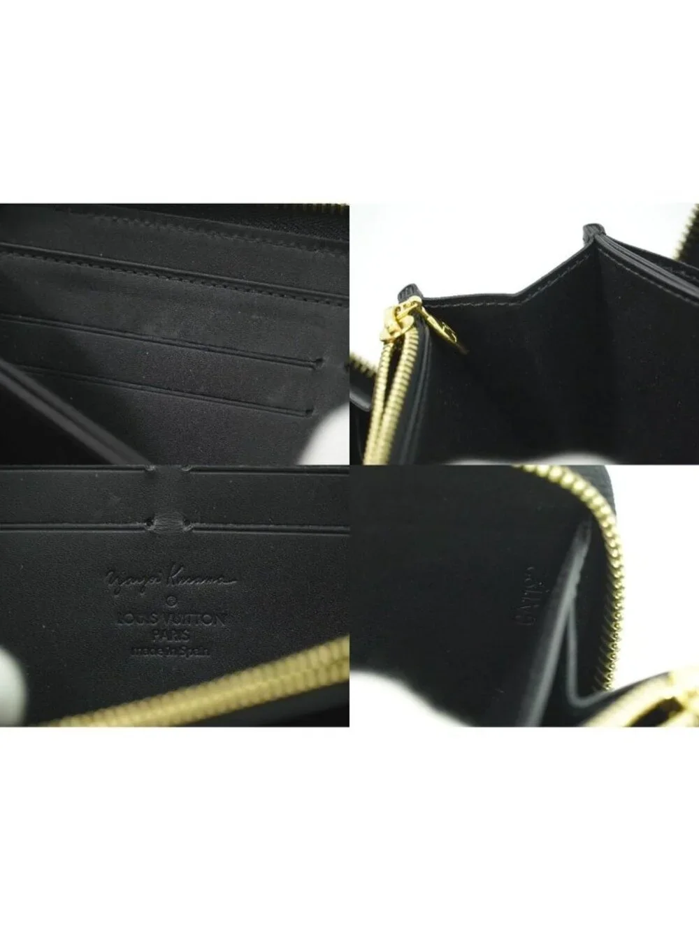 Louis Vuitton LV Zippy Wallet Monogram Vernis Dot Infinity Yayoi Kusama Black